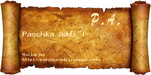 Paschka Adél névjegykártya